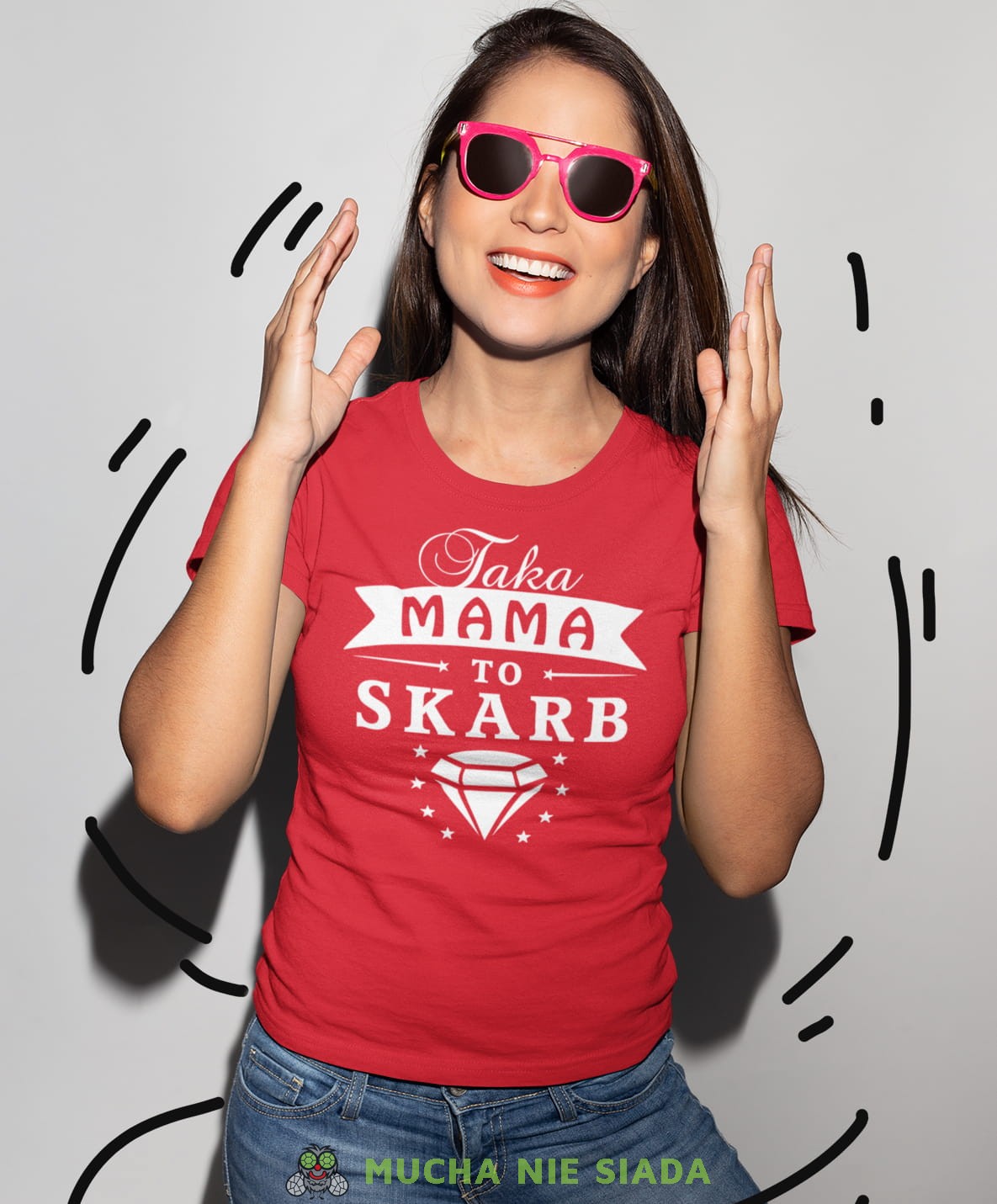 Koszulka Dla Mamy - Taka mama to skarb - Na prezent na Dzień Mamy lub urodziny Damska Koszulka