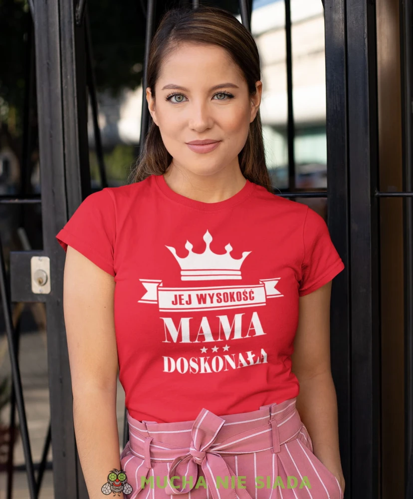 jej wysokość mama doskonała czerwona koszulka dla mamy.jpg