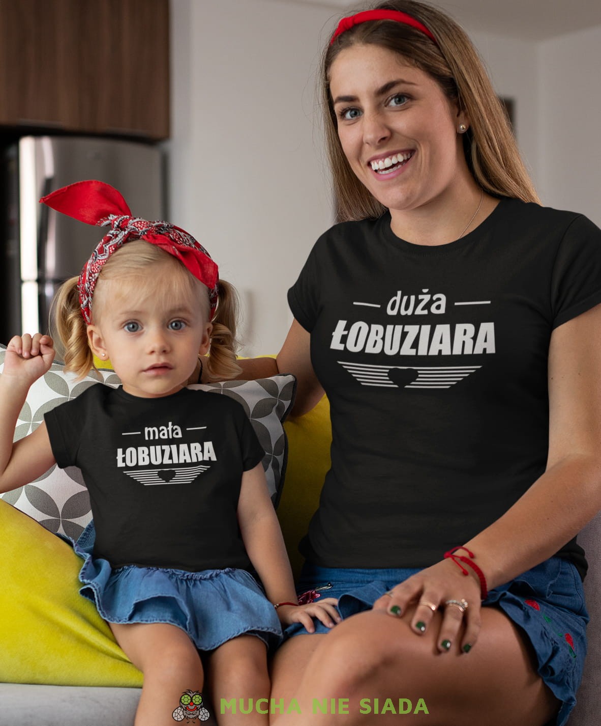 Koszulki dla dla mamy i córki - Duża łobuziara, Mała łobuziara