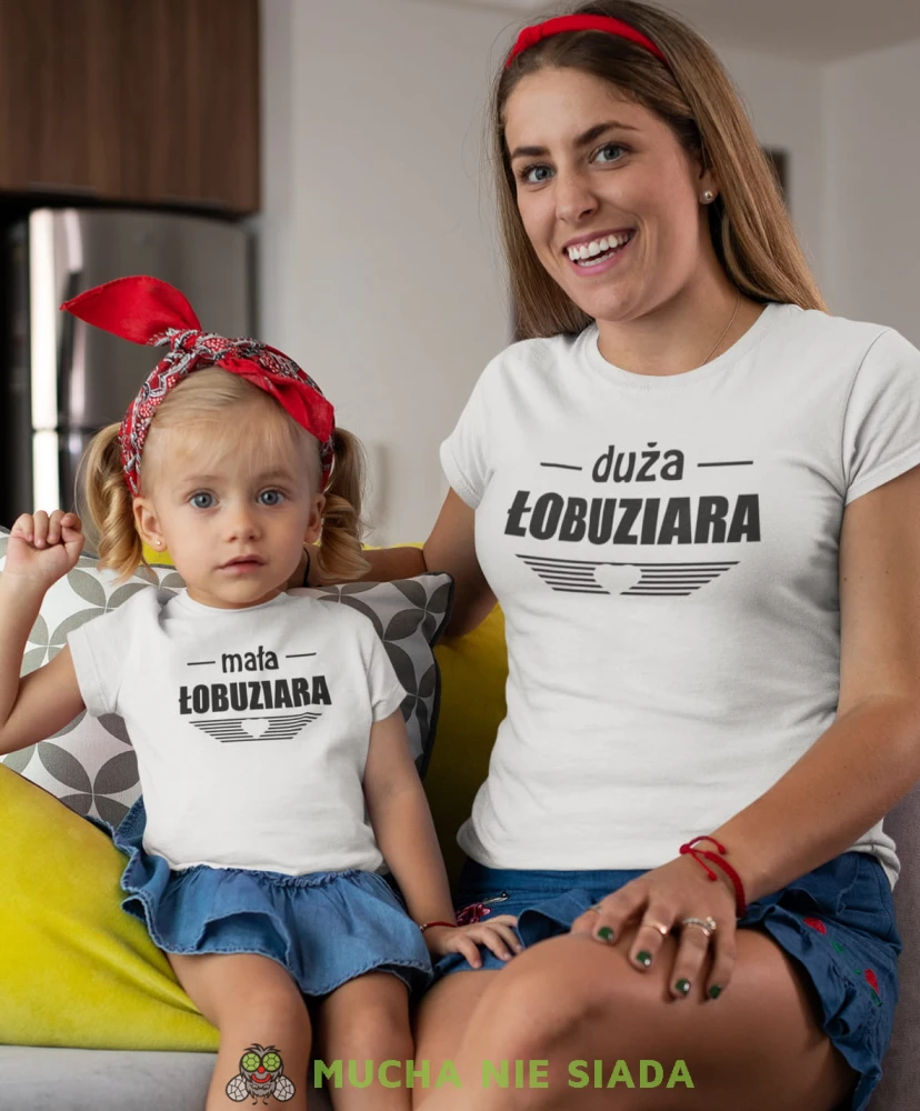mała łobuziara duża łobuziara białe koszulki.jpg
