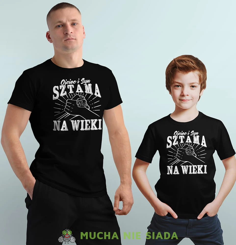 OJCIEC I SYN SZTAMA NA WIEKI czarne koszulki dla taty i syna.jpg