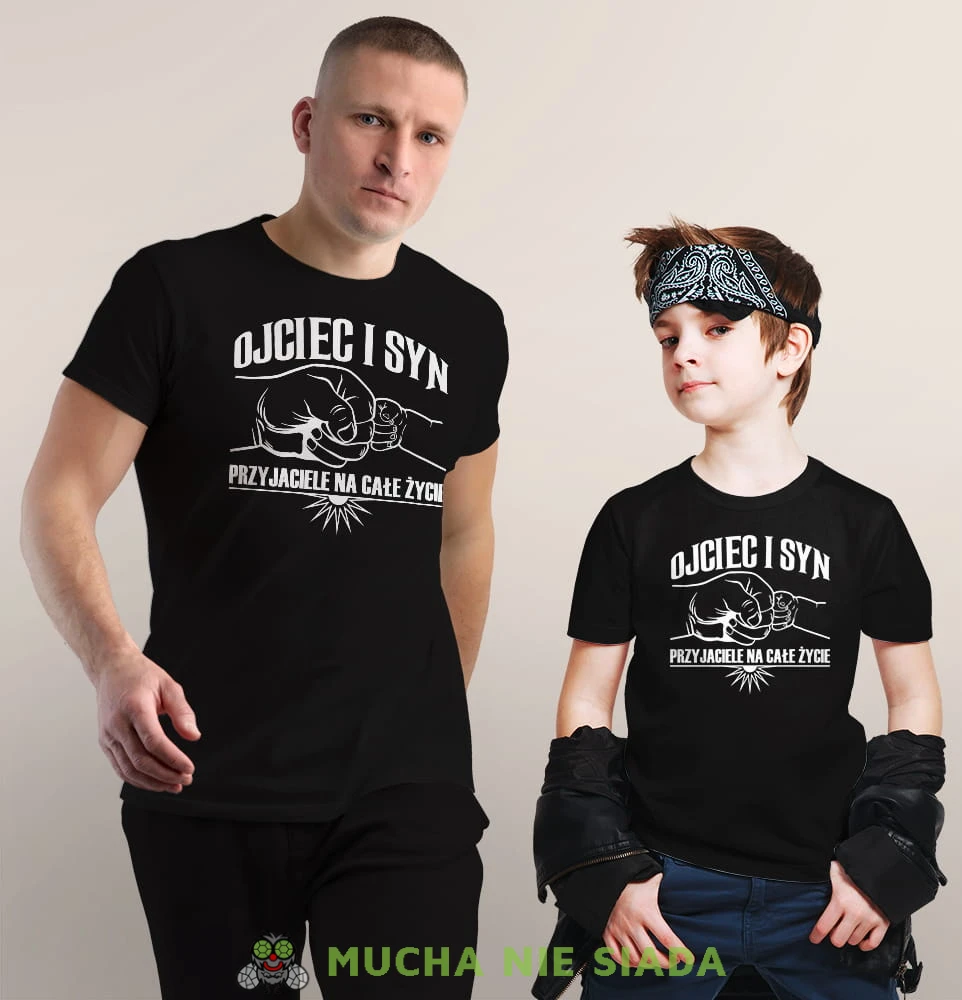 ojciec i syn przyjaciele na całe życie czarne koszulki dla taty i syna.jpg
