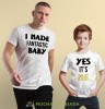 I MADE FANTASTIC BABY białe koszulki dla taty i syna.jpg