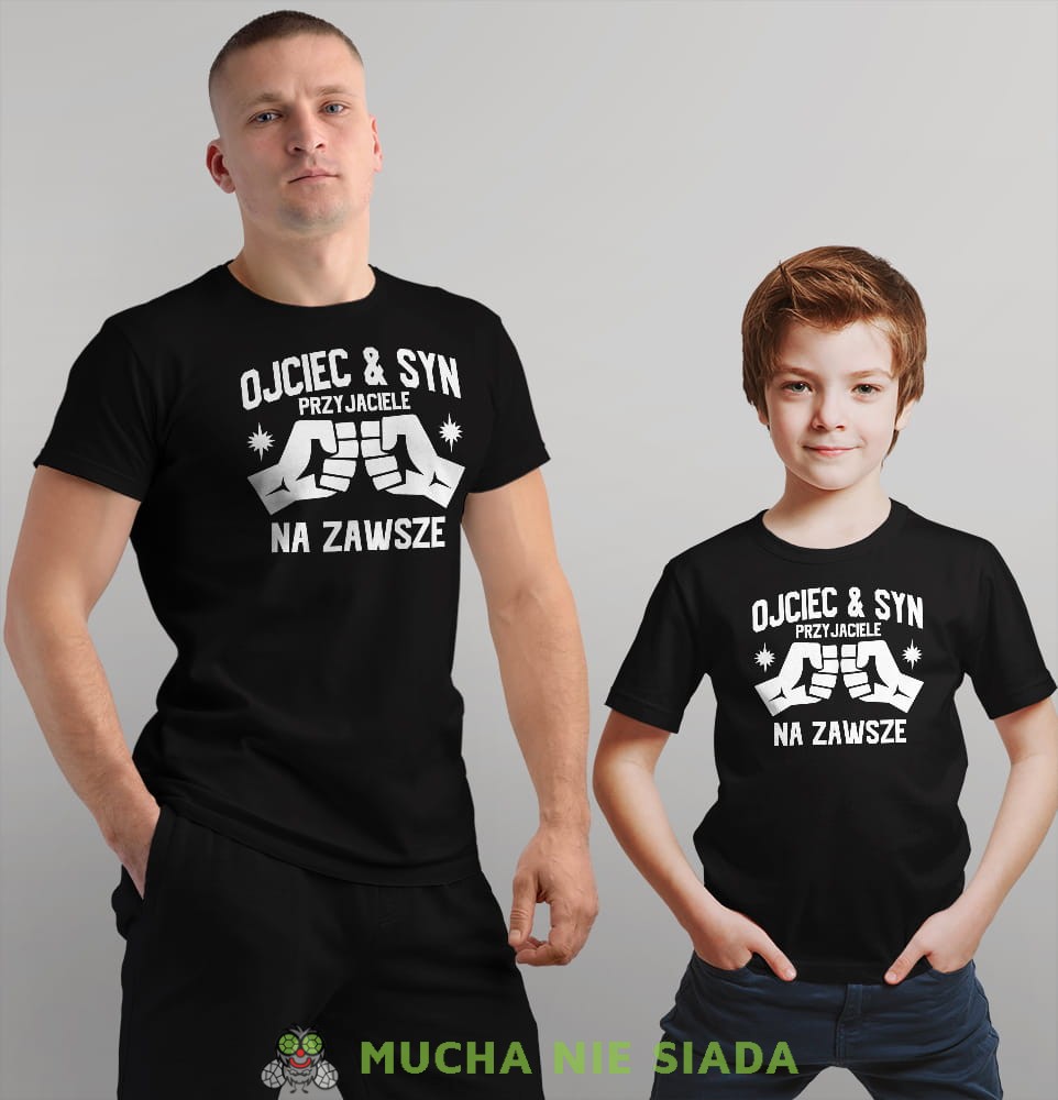 Ojciec i syn przyjaciele na zawsze - koszulki dla taty i syna