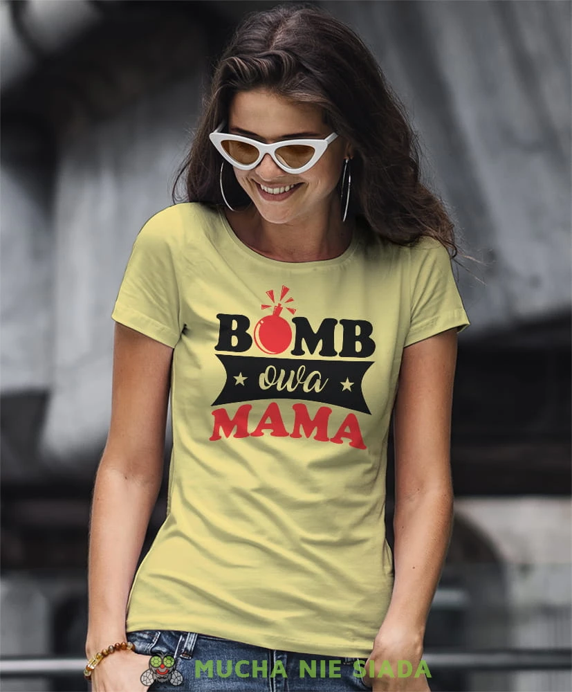 bombowa mama żółta koszulka dla mamay.jpg