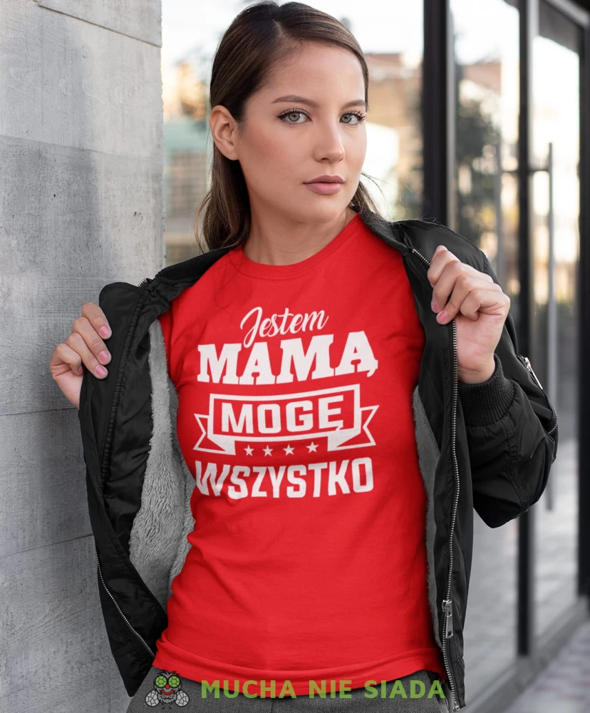jestem mamą mogę wszystko czerwona koszulka dla mamy.jpg