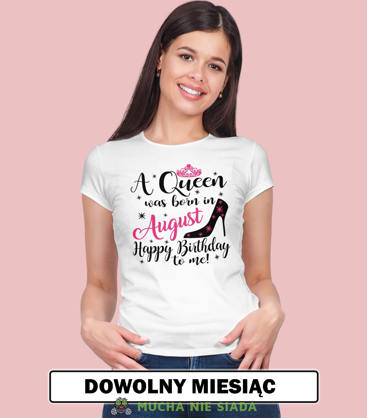 Damska Koszulka Urodzinowa - A Queen are born... Happy birthday to me