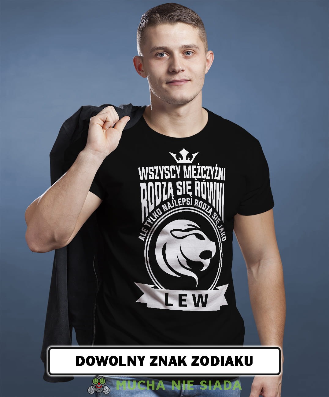 Męska Koszulka Urodzinowa - Wszyscy mężczyźni rodzą się równi ale tylko najlepsi rodzą się jako... Znak zodiaku