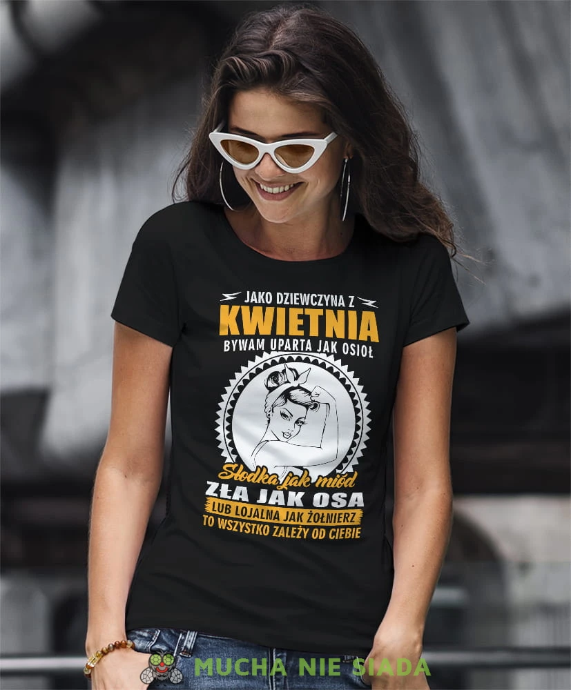 bywam uparta jak osioł słodka jak miód lub lojalna jak żołnierz czarna damska koszulka urodzinowa.jpg