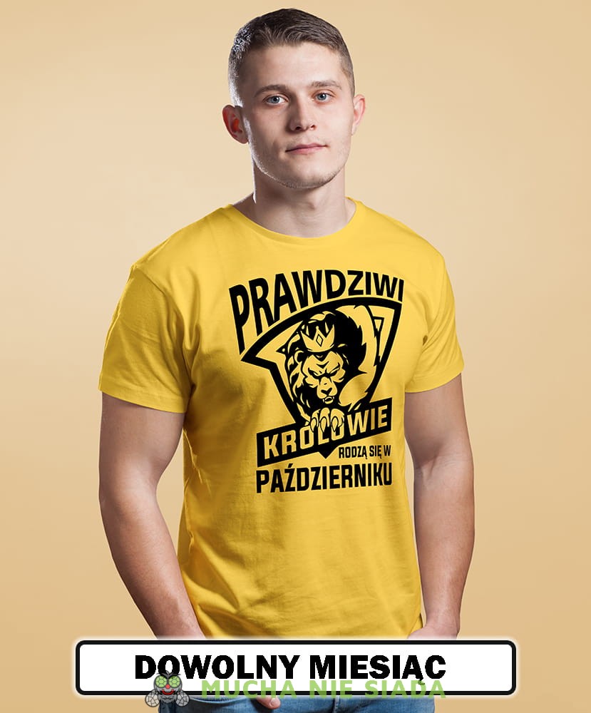 Męska Koszulka Urodzinowa - Prawdziwi królowie rodzą się w...