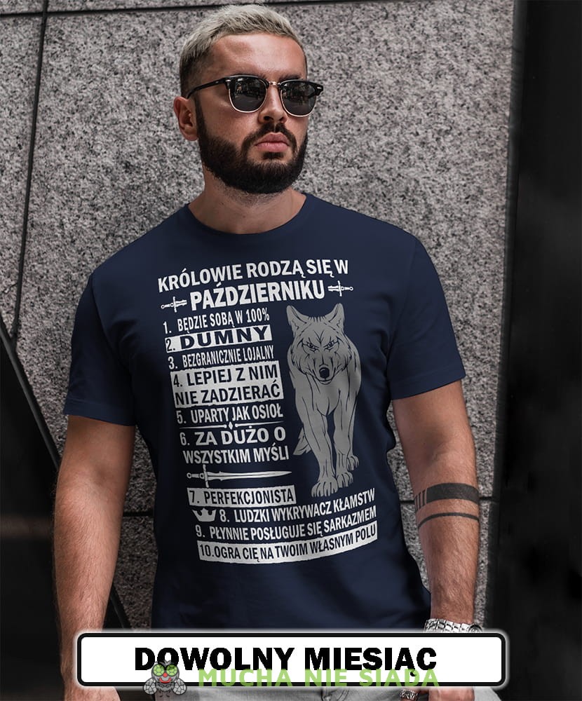 Męska Koszulka Urodzinowa - Królowie rodzą się w...