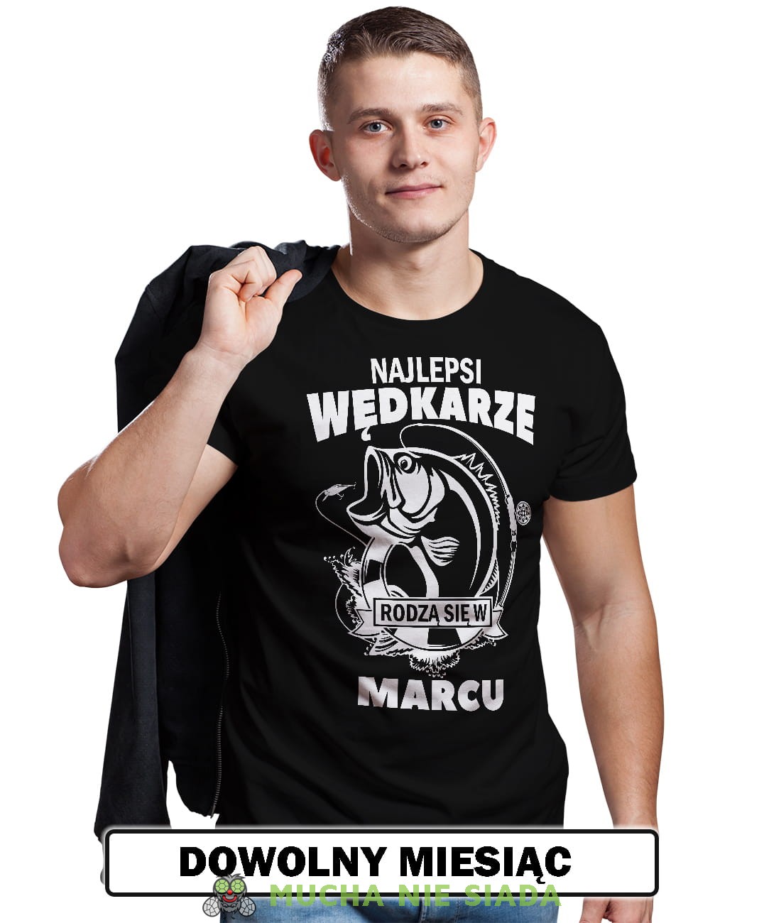 Męska Koszulka Urodzinowa - Najlepsi wędkarze rodzą się w...