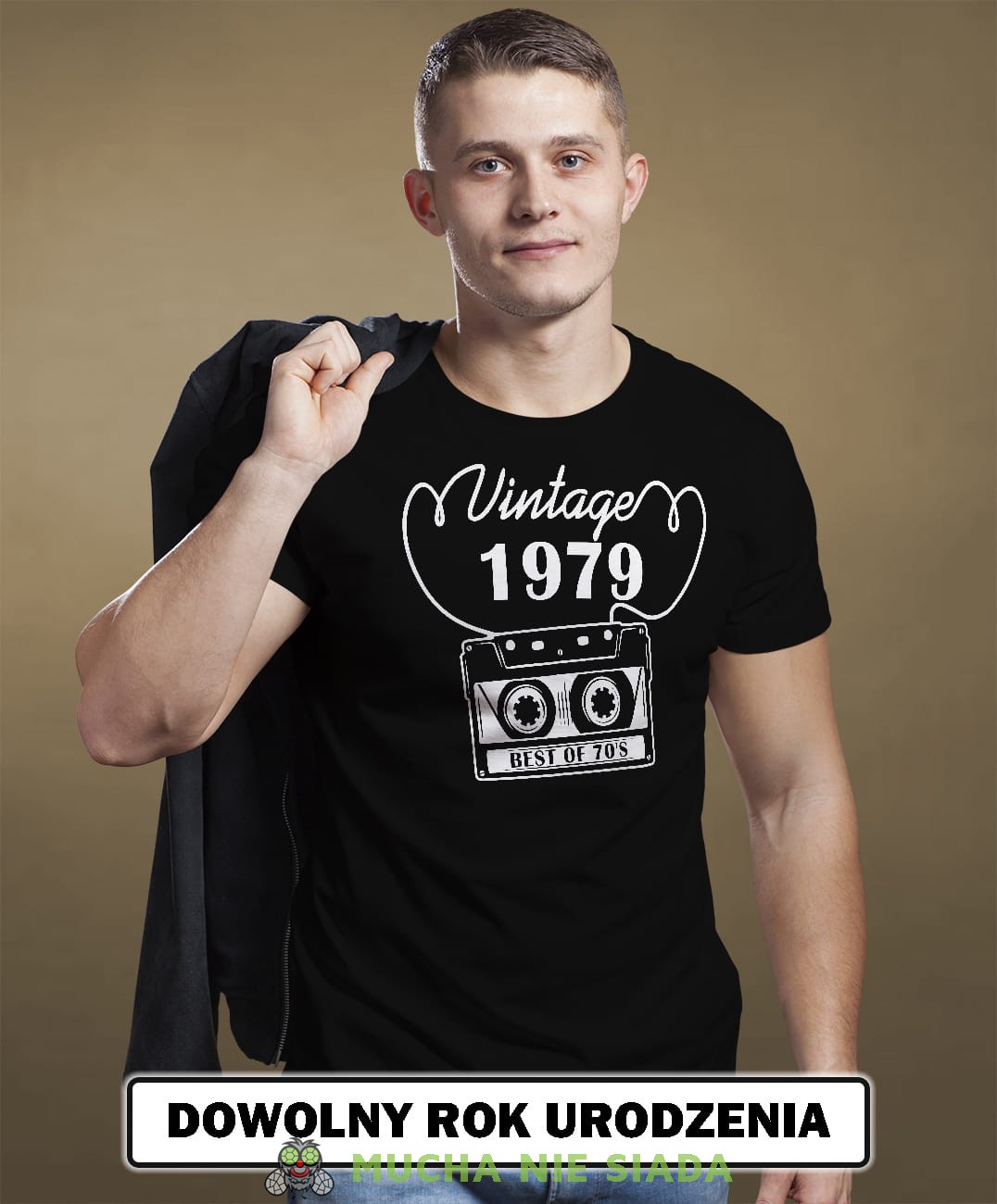 Męska Koszulka Urodzinowa - Vintage Kaseta magnetofonowa