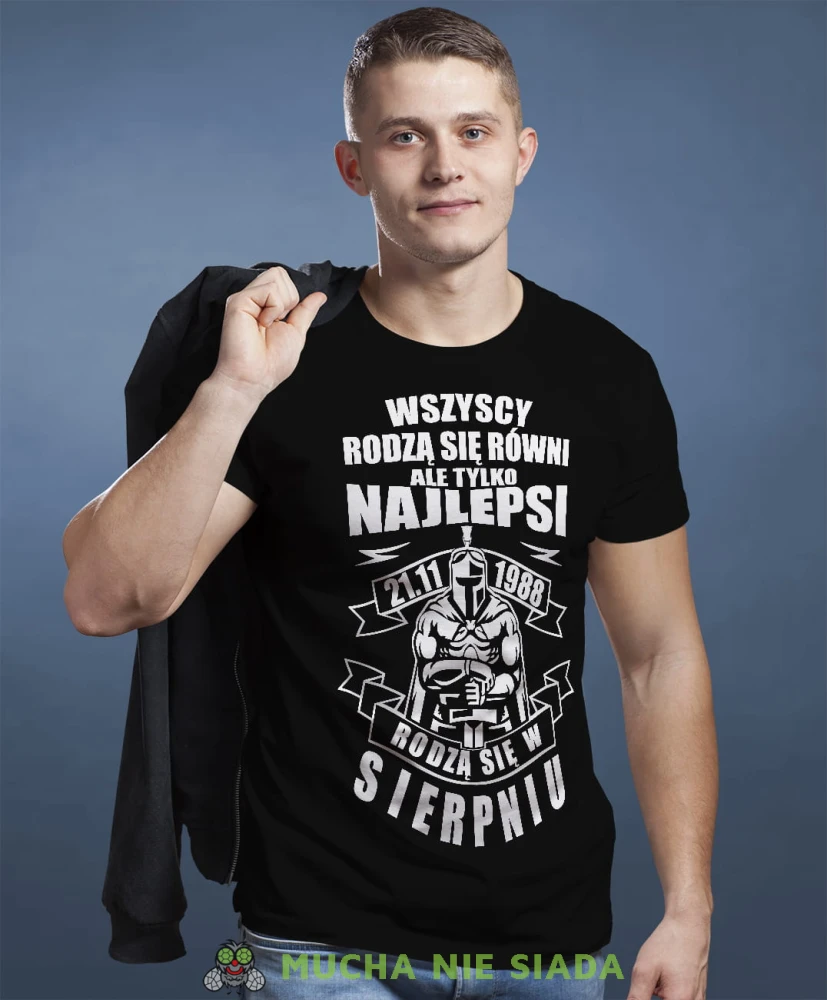 Wszyscy rodzą się równi ale tylko najlepsi rodzą się w... koszulka urodzinowa czarna.jpg