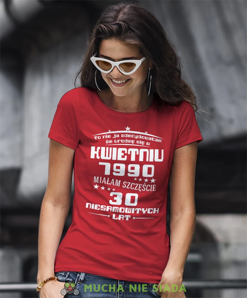 to nie ja zdecydowałam że urodzę się w... czerwona koszulka urodzinowa na urodziny.jpg