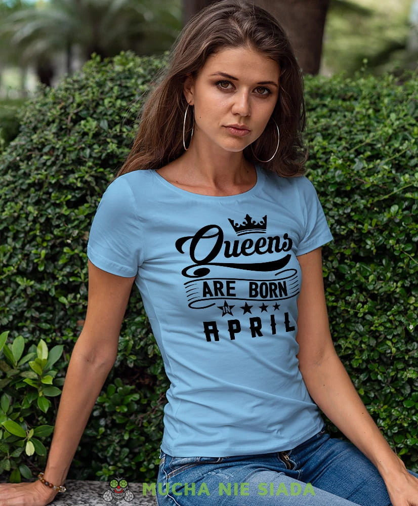 queens are born in jasnoniebieska koszulka urodzinowa na urodziny.jpg
