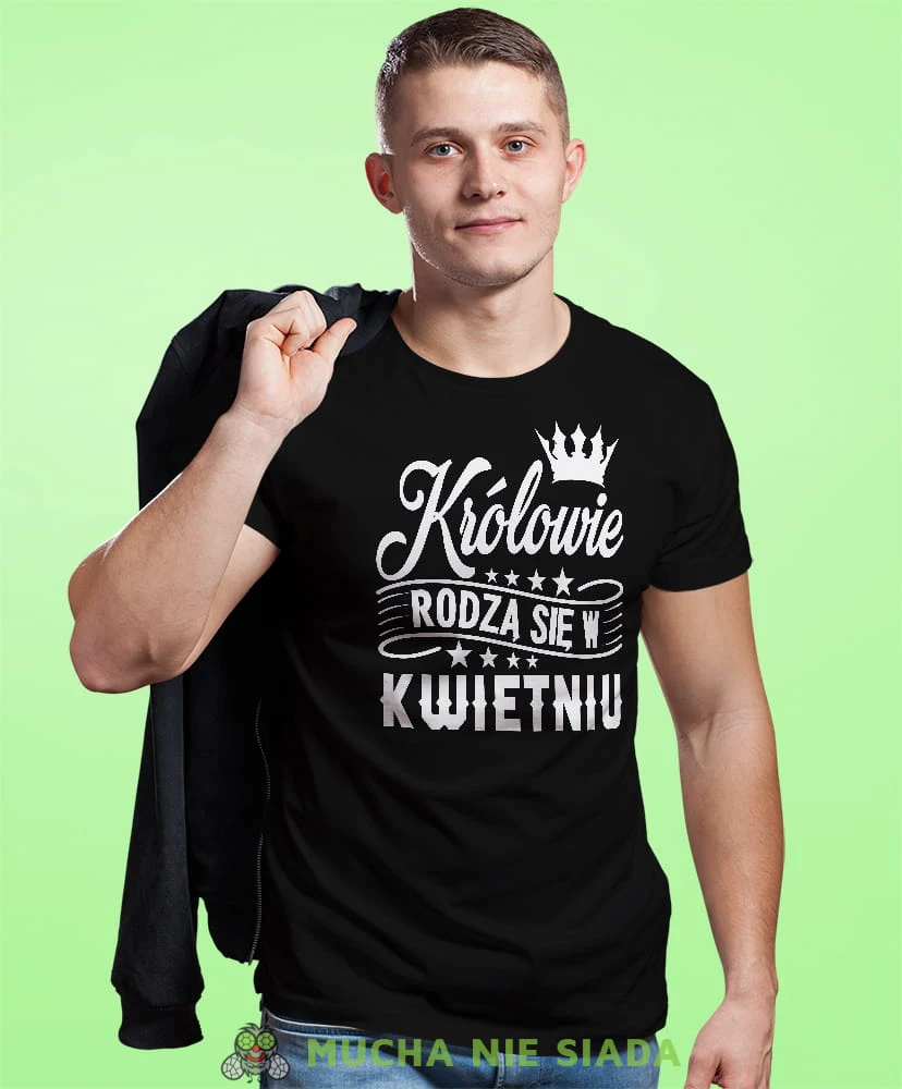 krolowie rodza sie w... męska czarna koszulka urodzinowa na urodziny.jpg