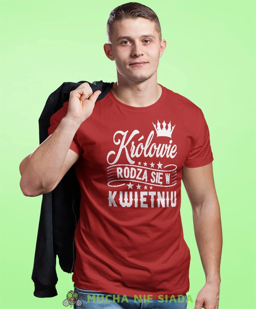 krolowie rodza sie w... męska czerwona koszulka urodzinowa na urodziny.jpg