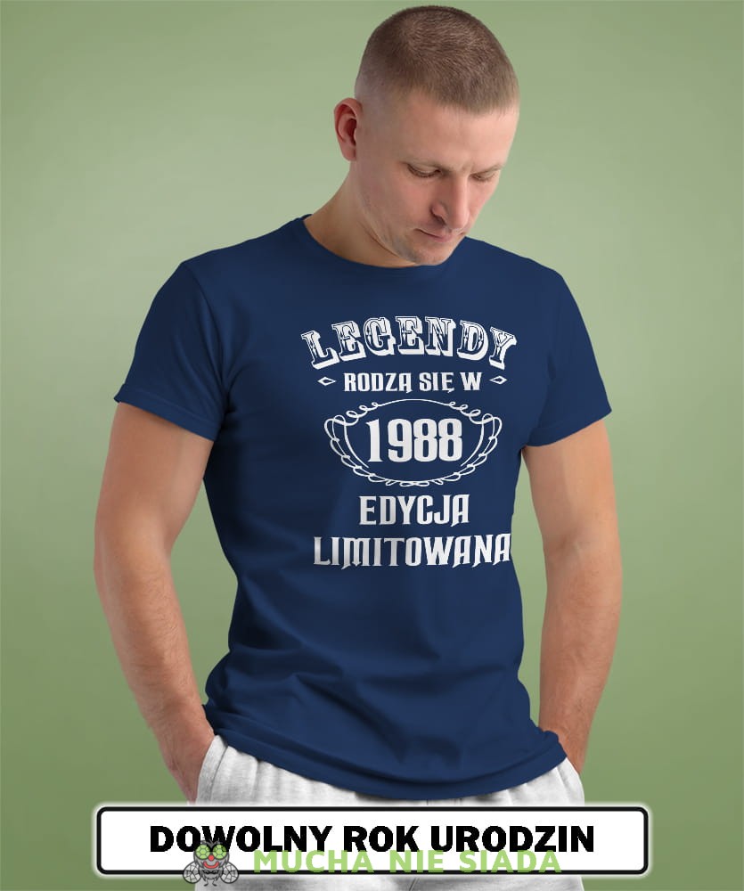 Męska Koszulka Urodzinowa - Legendy rodzą się w... edycja limitowana