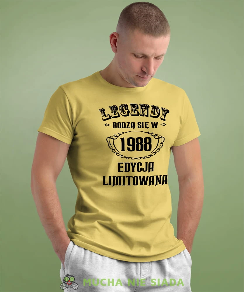 legendy rodzą się w... edycja limitowana męska żółta koszulka urodzinowa na urodziny.jpg