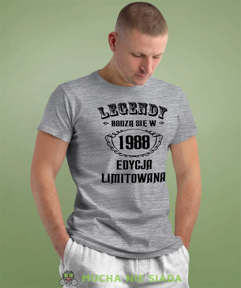 legendy rodzą się w... edycja limitowana męska szara koszulka urodzinowa na urodziny.jpg