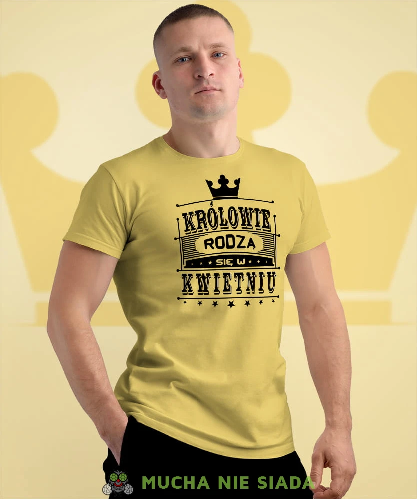 królowie rodzą się w... męska żółta koszulka urodzinowa na urodzina.jpg