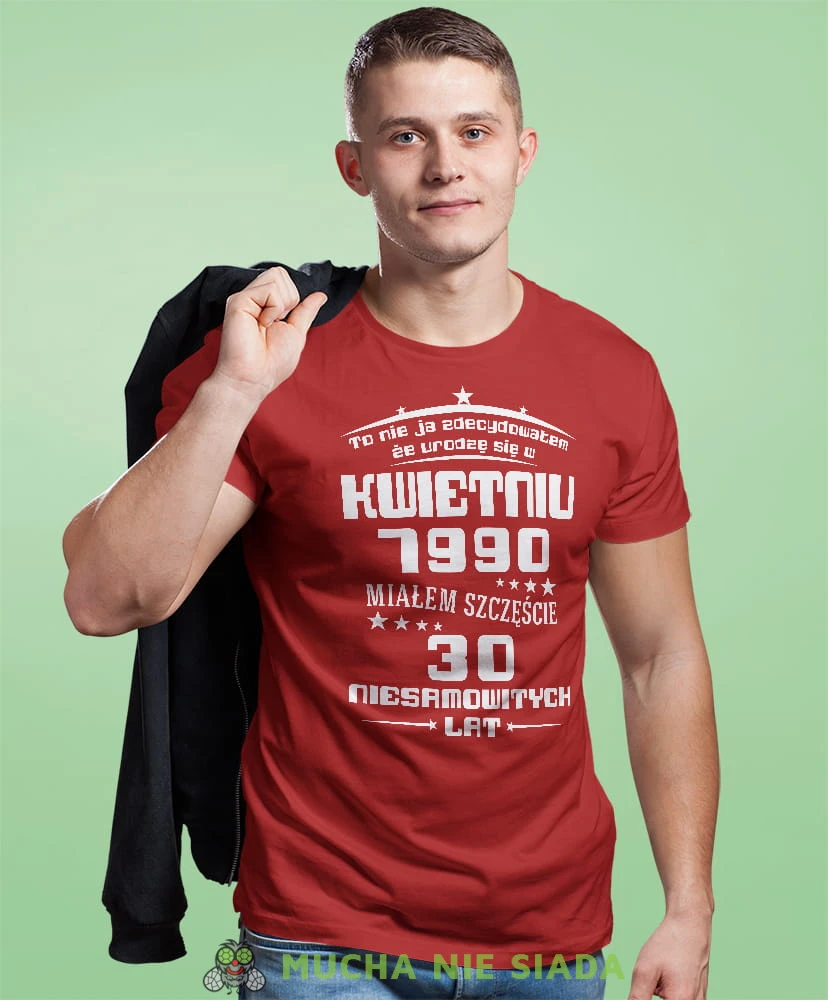 to nie ja zdecydowałem że urodzę się w... męska czerwona koszulka urodzinowa na urodziny.jpg