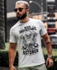 never underestimate the power of a man who was born in... skull biała koszulka urodzinowa.jpg