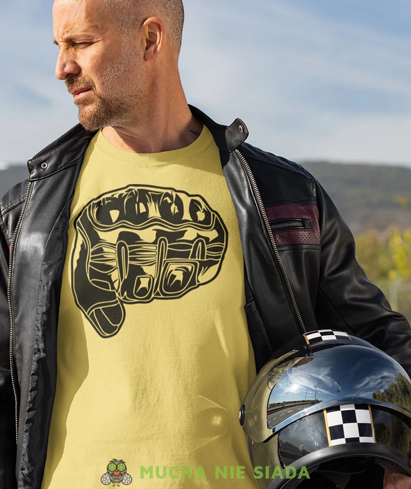 Rękawica motocyklowa żółta Koszulka motocyklowa.jpg