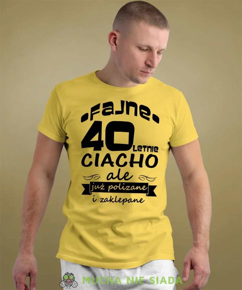 Fajne 40letnie ciacho ale już polizane i zaklepane żółta koszulka urodzinowa