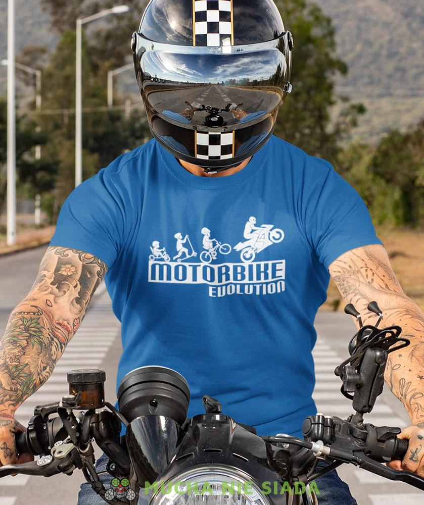 motorbike evolution niebieska koszulka motocyklowa motocykl motocyklista.jpg