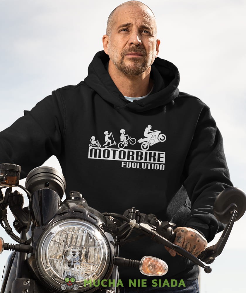 Męska bluza z kapturem dla motocyklisty - Motorbike evolution