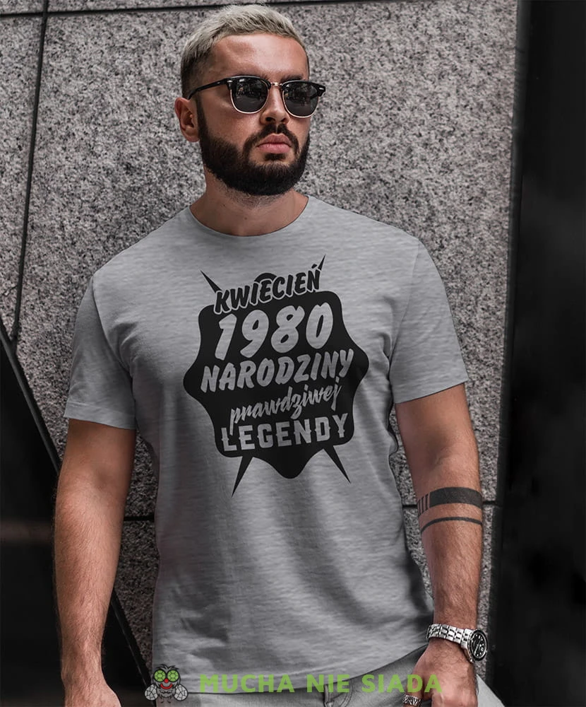 narodziny prawdziwej legendy szara męska koszulka urodzinowa z nadrukiem na urodziny.jpg
