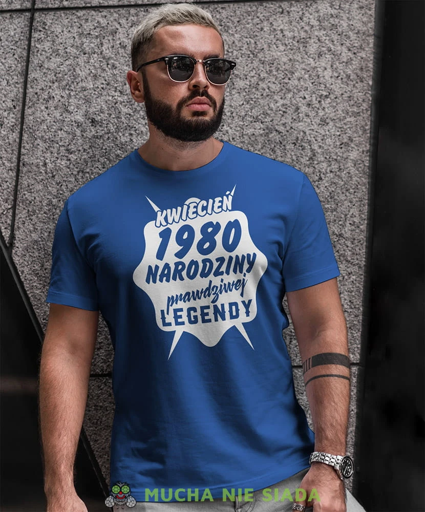 narodziny prawdziwej legendy niebieska męska koszulka urodzinowa z nadrukiem na urodziny.jpg
