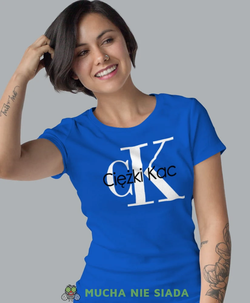 ck ciężki kac niebieska koszulka z nadrukiem na prezent dla dziewczyny dla żony.jpg