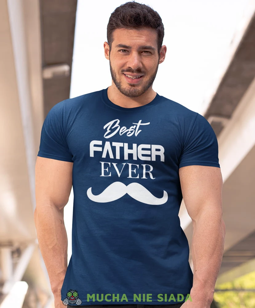 best father ever granatowa koszulka dla taty.jpg