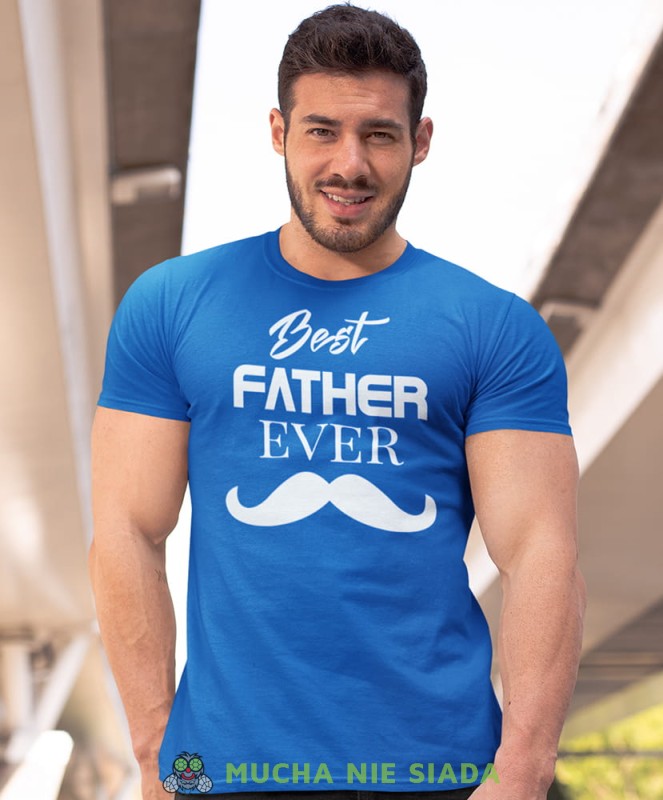 best father ever niebieska koszulka dla taty.jpg