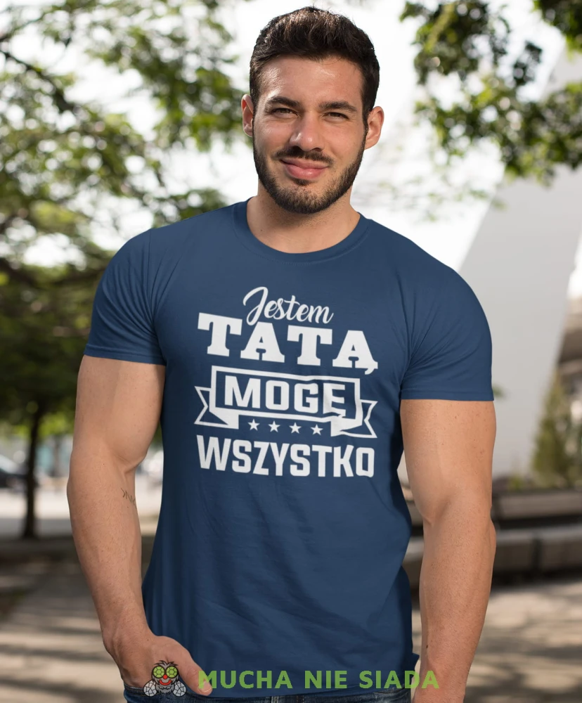 jestem tatą mogę wszystko granatowa koszulka dla taty.jpg