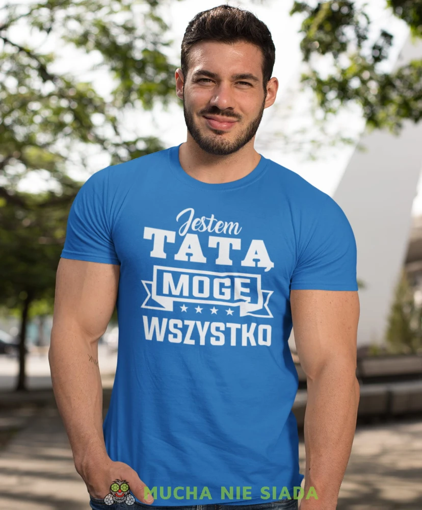 jestem tatą mogę wszystko niebieska koszulka dla taty.jpg