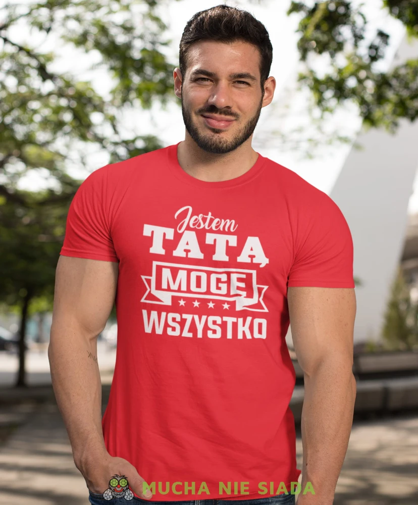 jestem tatą mogę wszystko czerwona koszulka dla taty.jpg