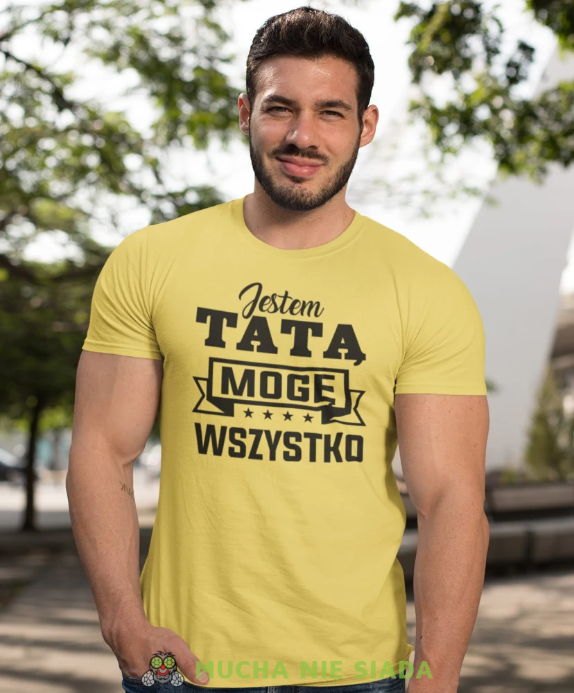 jestem tatą mogę wszystko żółta koszulka dla taty.jpg