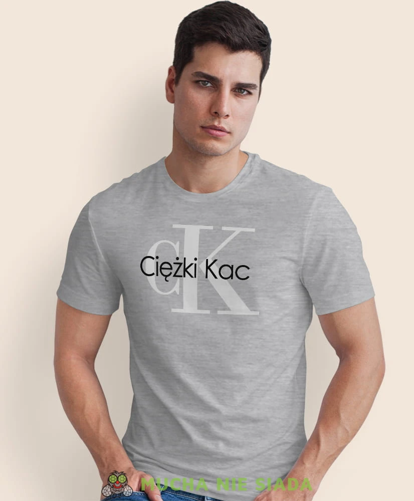 ciężki kac, szara męska koszulka z nadrukiem, na co dzień, na prezent, fajna koszulka, dla chłopaka.jpg