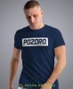 pozdro granatowa męska koszulka z nadrukiem na co dzień, na prezent, fajna koszulka.jpg