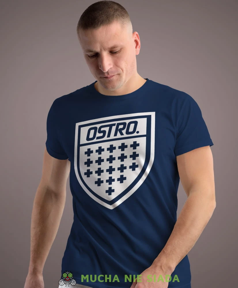 ostro granatowa męska koszulka z nadrukiem na co dzień, na prezent, fajna koszulka.jpg