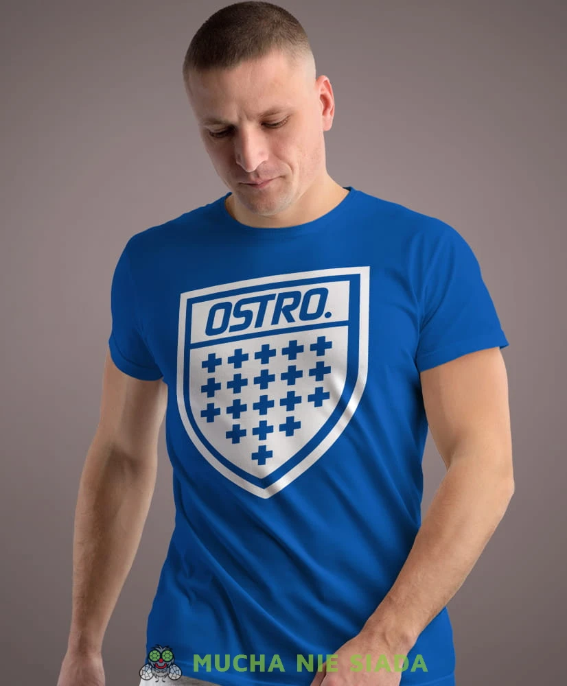 ostro niebieska męska koszulka z nadrukiem na co dzień, na prezent, fajna koszulka.jpg