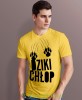 dziki chłop żółta męska koszulka z nadrukiem na co dzień, na prezent, fajna koszulka.jpg