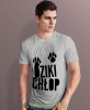 dziki chłop szara męska koszulka z nadrukiem na co dzień, na prezent, fajna koszulka.jpg
