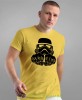 dark side żółta męska koszulka z nadrukiem na co dzień, na prezent, fajna koszulka dla chłopaka.jpg