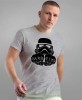 dark side szara męska koszulka z nadrukiem na co dzień, na prezent, fajna koszulka dla chłopaka.jpg