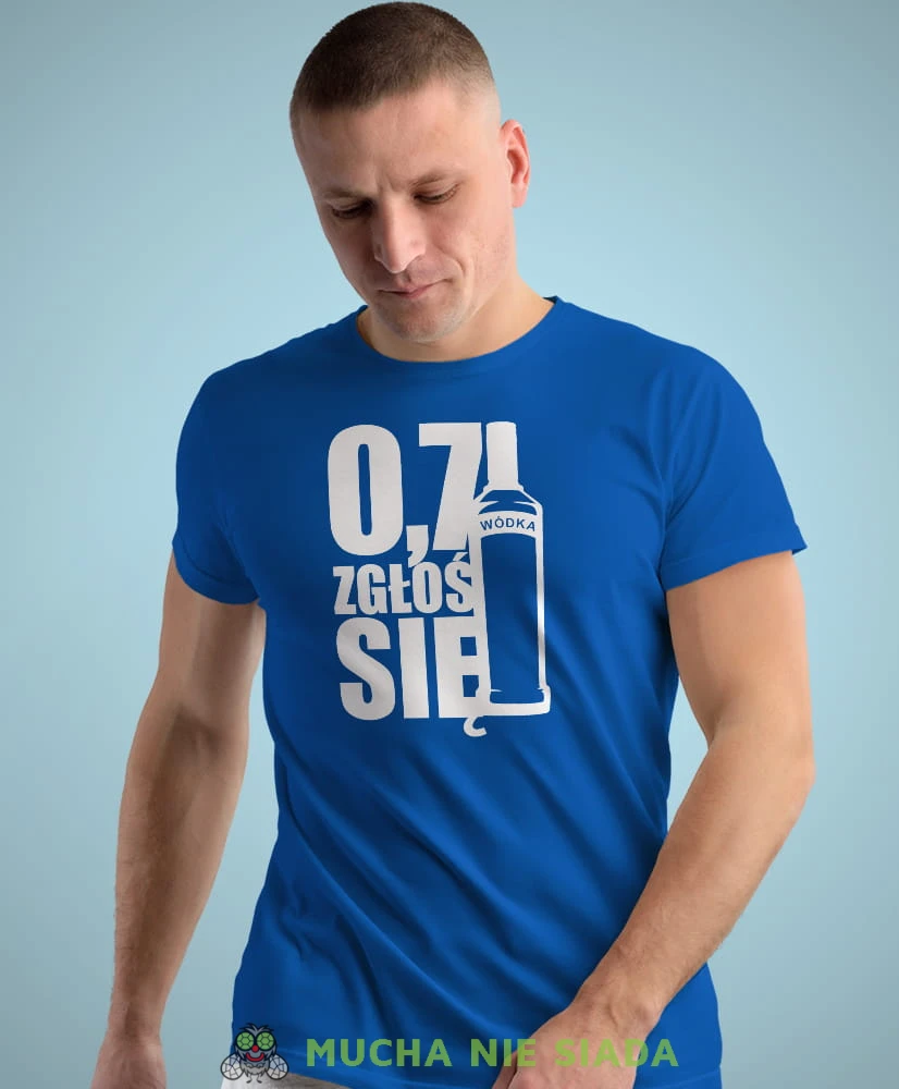 0,7 zgłoś się niebieska męska koszulka z nadrukiem na co dzień, na prezent, fajna koszulka.jpg
